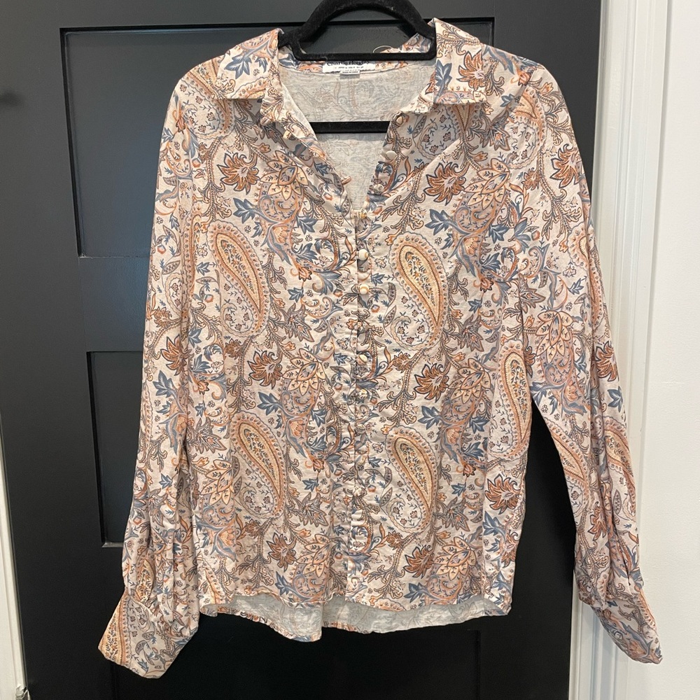 Charlie Holiday paisley button down